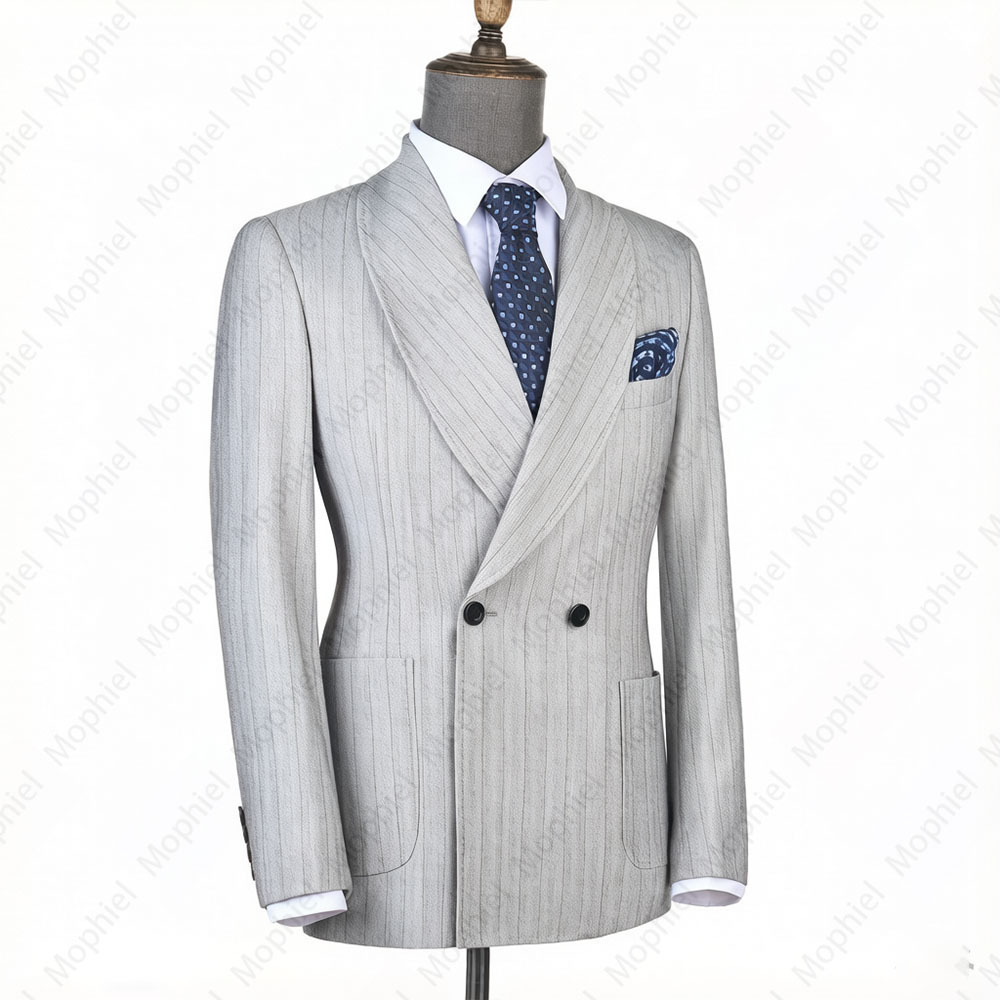 Mophiel Jasnoszary Garnitur Mę – Men Formal Wear Pants recenzja i cena