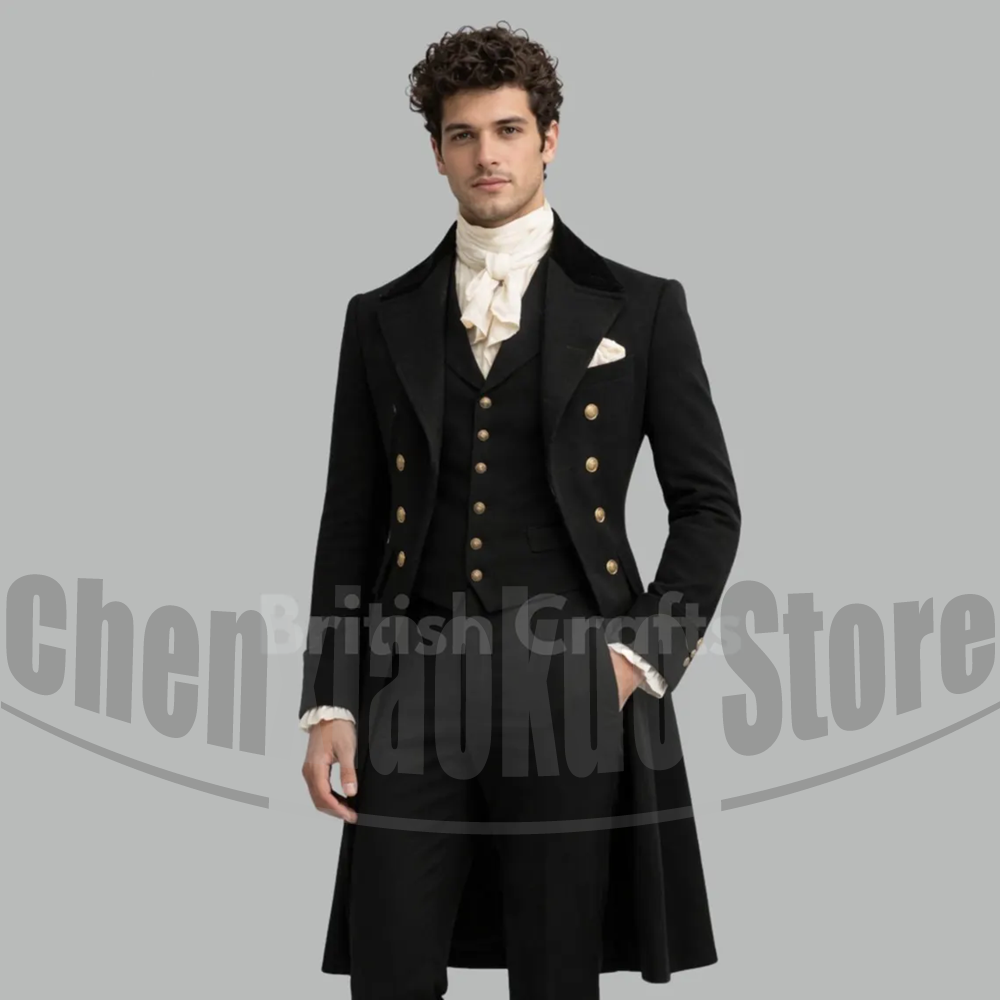 Czarny Męski Forniwal Wiktoria – Victorian Men'S Formal Wear recenzja i cena