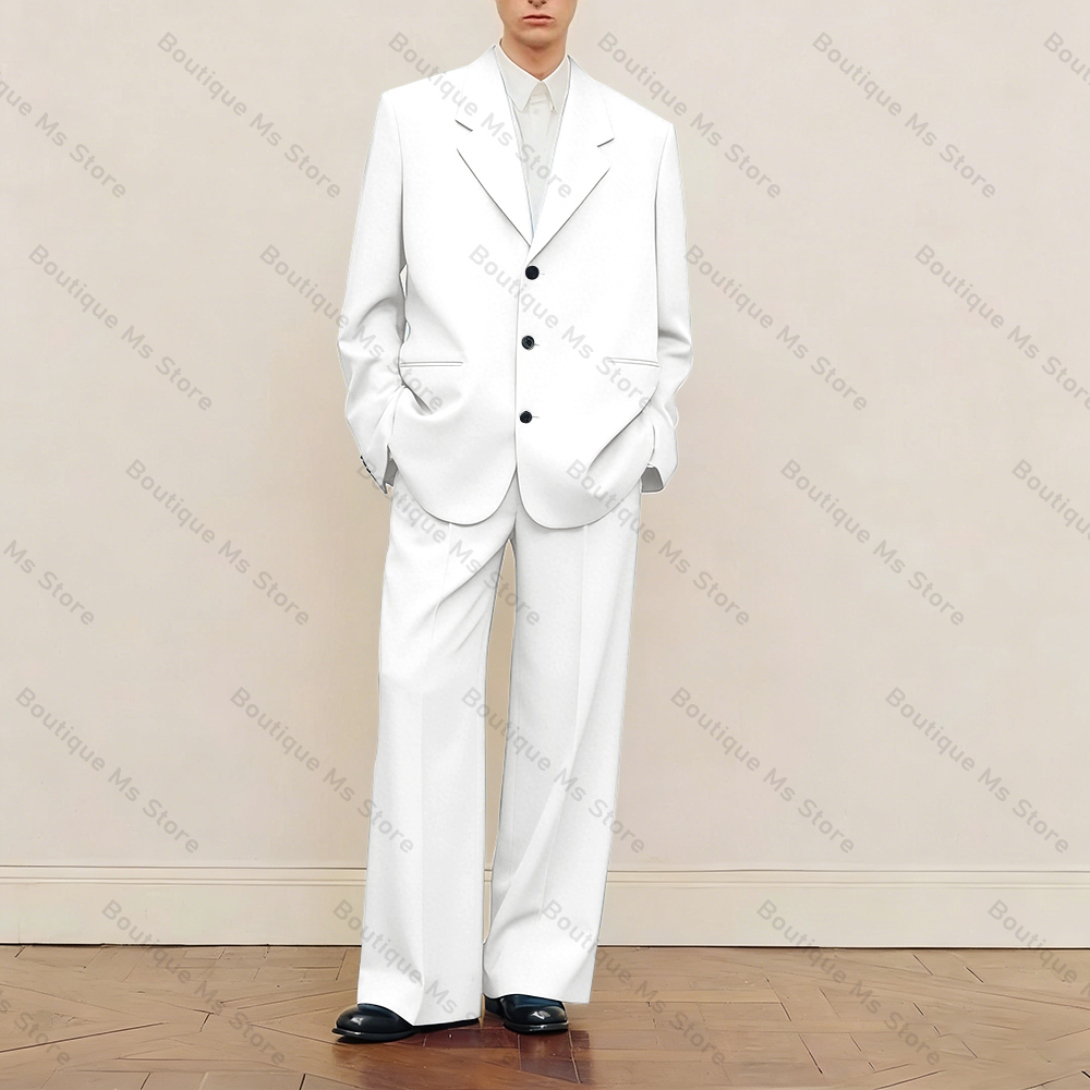 Męski czarny garnitur oversize – Men Formal Wear Pants recenzja i cena